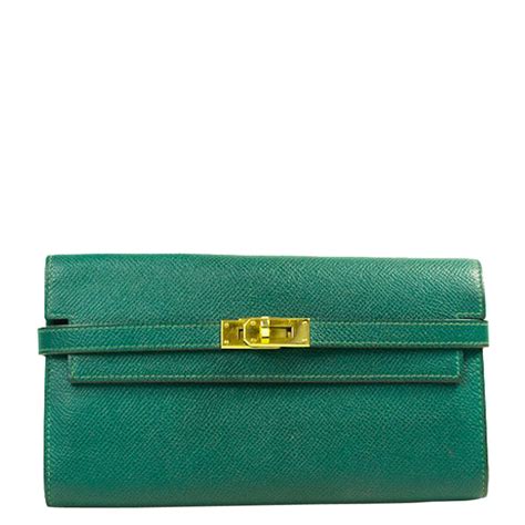 hermes wallet green|hermes billfold.